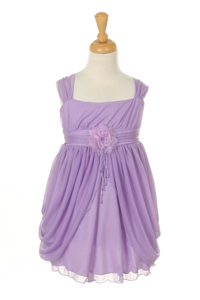 lilac girls dresses with flower